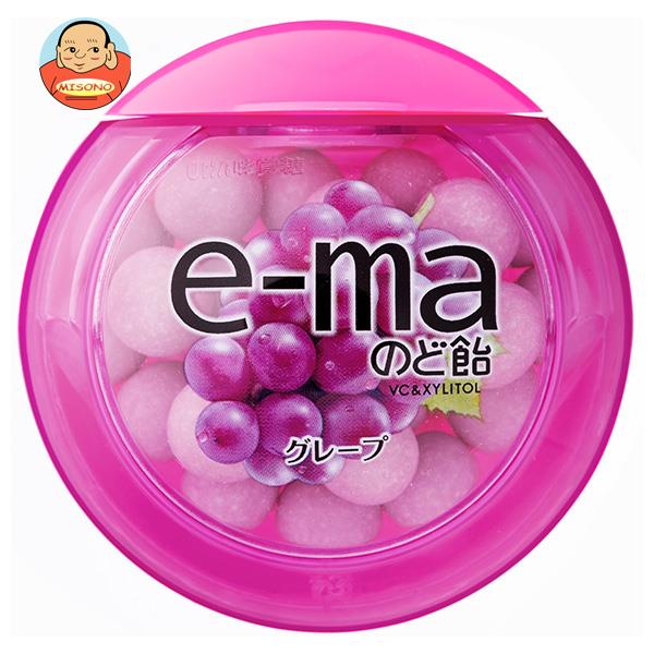 UHA味覚糖 UHAピピン e-maのど飴 容器 (グレープ) 33g×6個入×(2ケース)｜ 送料無料 お菓子 飴 のど飴 ぶどう 葡萄 ブドウ イーマ
