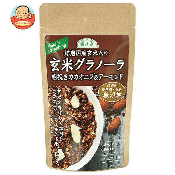 マルカイ 玄米グラノーラ 粗挽きカカオニブ＆アーモンド 100g×15袋入×(2ケース)｜ 送料無料