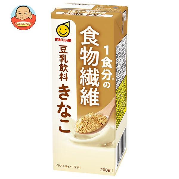 マルサンアイ 1食分の食物繊維 豆乳飲料 きなこ 200ml紙パック×24本入×(2ケース)｜ 送料無料の通販は
