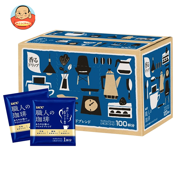 【賞味期限2025.04それ以降】UCC 職人の珈琲 ドリップコーヒー まろやか味のマイルドブレンド (7g×100P)×1箱入×(2ケース)｜ 送料無料の通販は