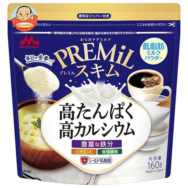 森永乳業 PREMiL スキム 160g×12袋入｜ 送料無料