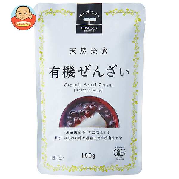 遠藤製餡 有機パウチ ぜんざい 180g×30個入×(2ケース)｜ 送料無料