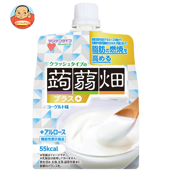 【賞味期限2025.03.23かそれ以降】マンナンライフ クラッシュタイプの蒟蒻畑プラス ヨーグルト味 150gパウチ×30本入｜ 送料無料の通販は 5,022円