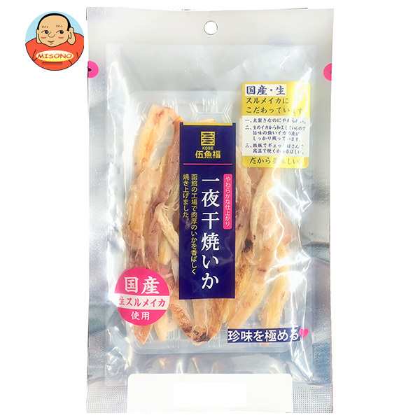 伍魚福 一夜干焼いか 34g×10袋入×(2ケース)｜ 送料無料