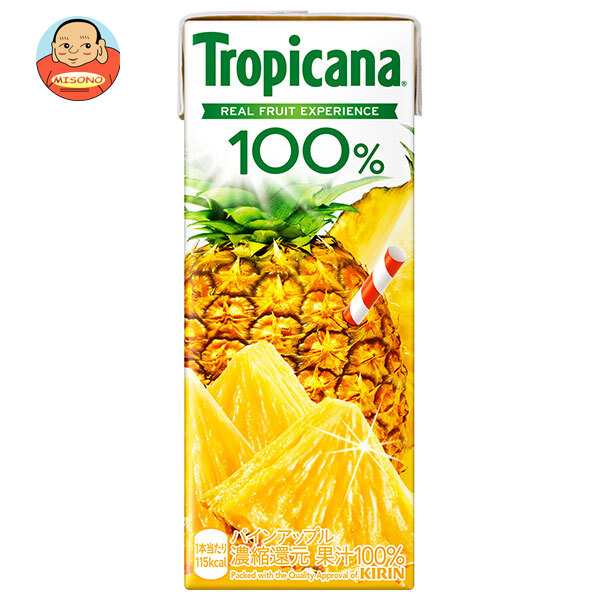 キリン トロピカーナ 100% パインアップル 250ml紙パック×24本入×(2ケース)｜ 送料無料の通販は
