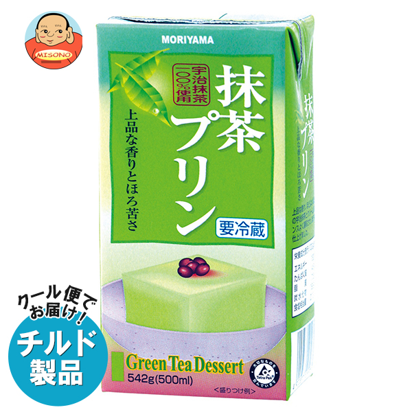 守山乳業 MORIYAMA 抹茶プリン 542g紙パック×12本入×(2ケース) チルド 冷蔵品｜ 送料無料 プリン デザート スイーツ