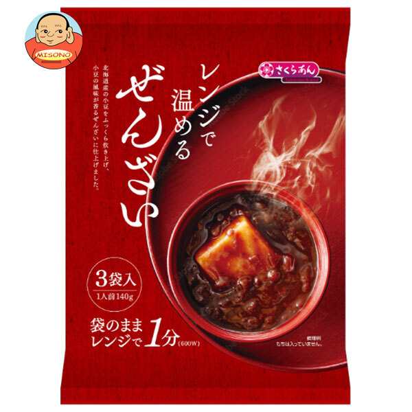 谷尾食糧工業 レンジで温めるぜんざい3人前 (140g×3袋)×12袋入×(2ケース)｜ 送料無料