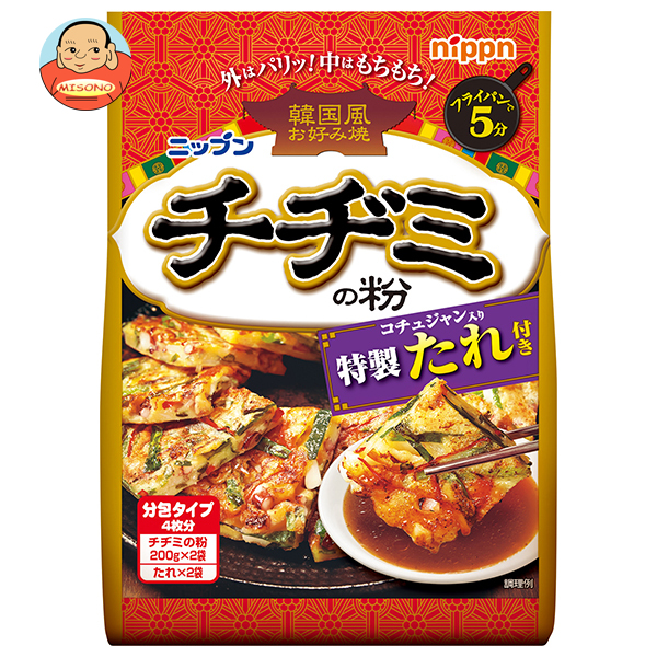 日本製粉 オーマイ チヂミの粉 510g×12袋入×(2ケース)｜ 送料無料 チヂミの粉 袋 粉 一般食品 ミックス粉 特製たれつき