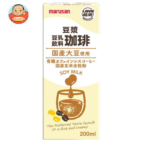 マルサンアイ 豆乳飲料 珈琲 豆ジャン 200ml紙パック×24本入×(2ケース)｜ 送料無料の通販は