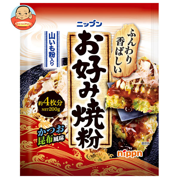 ニップン お好み焼粉 200g×30袋入×(2ケース)｜ 送料無料 ミックス粉 お好み焼き粉 ふんわり