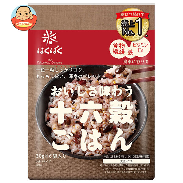 はくばく おいしさ味わう 十六穀ごはん (30g×6袋)×6袋入×(2ケース)｜ 送料無料の通販は