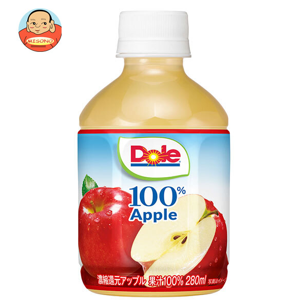 大塚食品 Dole アップル 100% 280mlペットボトル×24本入×(2ケース)｜ 送料無料の通販は