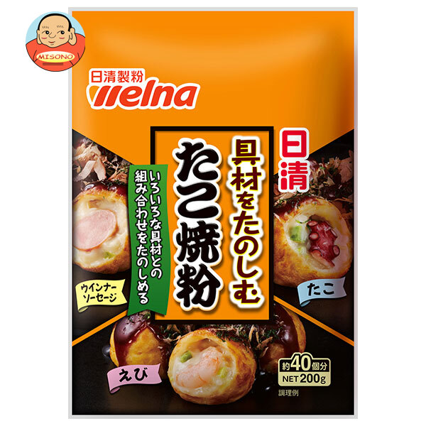 日清ウェルナ 具材をたのしむたこ焼粉 200g×30袋入×(2ケース)｜ 送料無料 料理の素 調味料 粉末 小麦粉