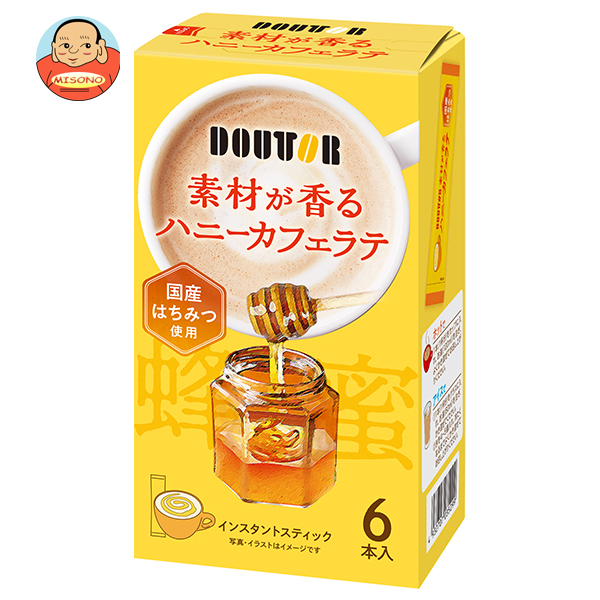 ドトールコーヒー 素材が香るハニーカフェラテ (14g×6P)×36個入｜ 送料無料 嗜好品 コーヒー類 スティックコーヒー
