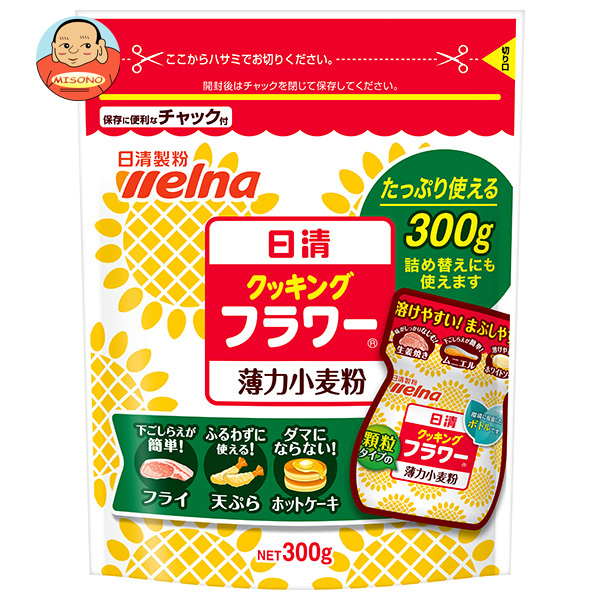 日清ウェルナ 日清 クッキングフラワー 薄力小麦粉 チャック付 300g×12袋入×(2ケース)｜ 送料無料の通販は 8,413円