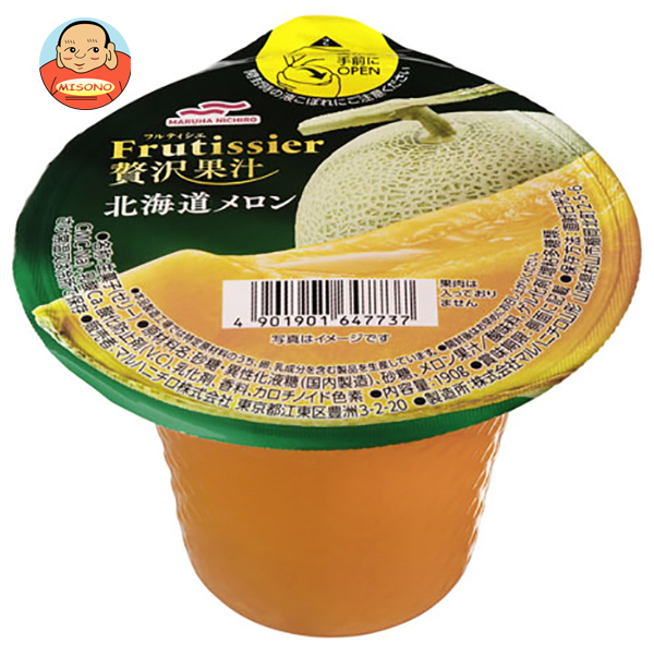 マルハニチロ フルティシエ 贅沢果汁 北海道メロン 190g×24(6×4)個入×(2ケース)｜ 送料無料 メロン ゼリー 果汁 北海道 デザート