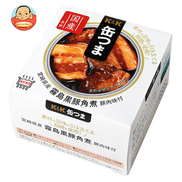国分 K&amp;K 缶つま 宮崎県産 霧島黒豚角煮 150g×6個入×(2ケース) メーカー 問屋直送｜ 送料無料 おつまみ 缶詰