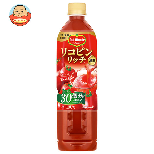 デルモンテ リコピンリッチ 800mlペットボトル×15本入×(2ケース)｜ 送料無料 トマト リコピン ビタミン