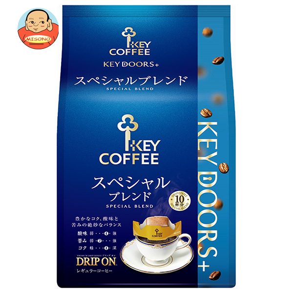 キーコーヒー KEY DOORS+ ドリップ オン スペシャルブレンド (8g×10袋)×6箱入×(2ケース)｜ 送料無料 嗜好品 コーヒー類 ドリップコーヒー ブレンドコーヒー 7,030円