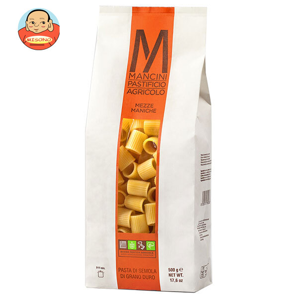 モンテ物産 マンチーニ メッツェマニケ 500g×12袋入×(2ケース)｜ 送料無料  乾麺 マカロニ