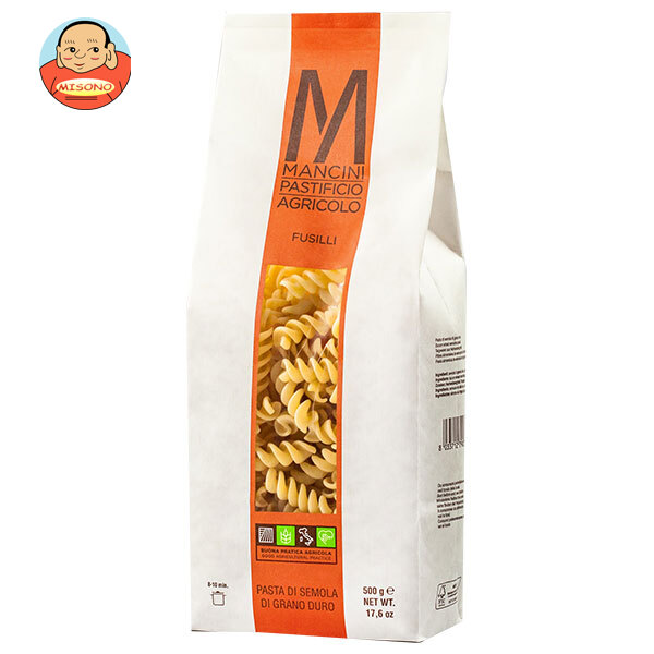 モンテ物産 マンチーニ フジッリ 500g×12袋入｜ 送料無料 乾麺 マカロニ