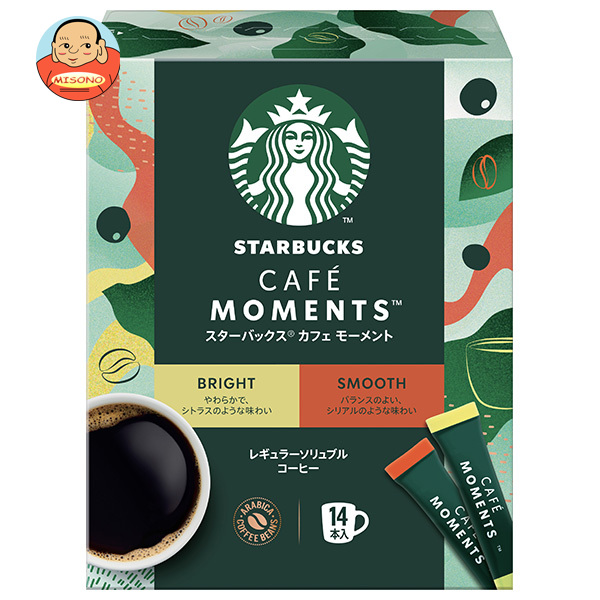 ネスレ日本 スターバックス カフェモーメント スティックブラック アソート (2g×14P)×12箱入×(2ケース)｜ 送料無料 スティックコーヒー 珈琲 スタバ