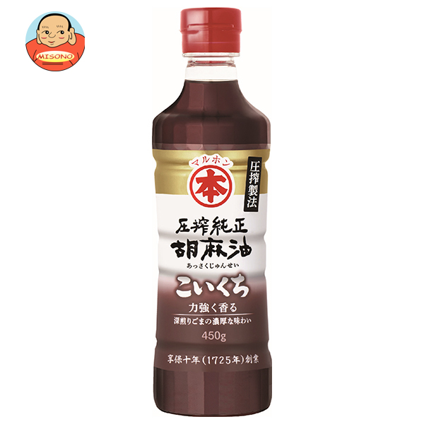 竹本油脂 マルホン 圧搾純正胡麻油 濃口 450gペットボトル×6本入×(2ケース)｜ 送料無料