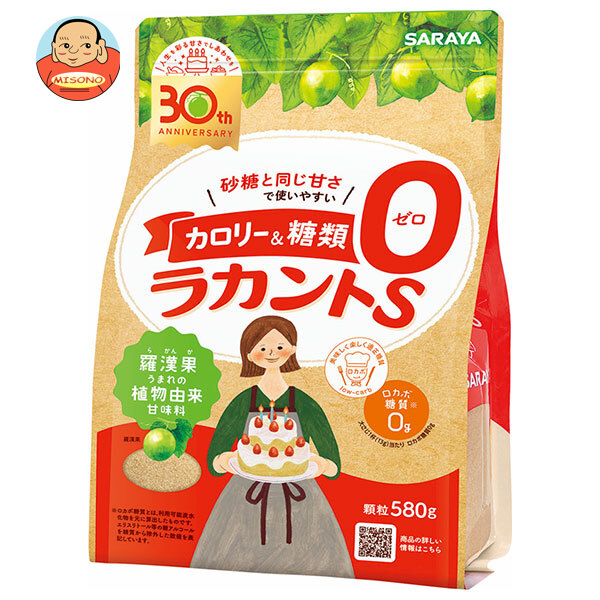 サラヤ ラカントS 顆粒 580g×6袋入×(2ケース)｜ 送料無料 ゼロカロリー 糖類ゼロ 甘味料 顆粒