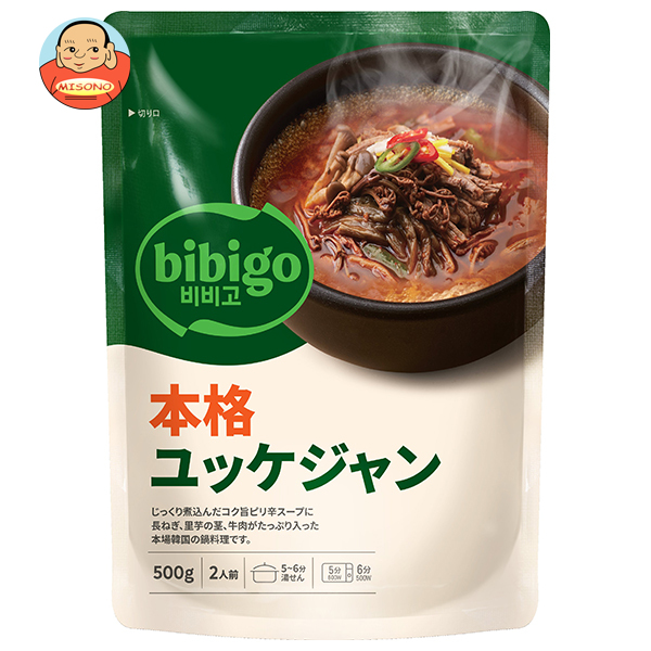 CJジャパン bibigo(ビビゴ) 本格ユッケジャン 500gパウチ×18袋入｜ 送料無料 調味料 韓国 韓国調味料  bibigo ビビゴ スープ
