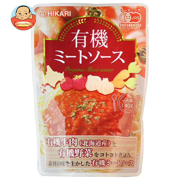 光食品 有機ミートソース 140gパウチ×20袋入×(2ケース)｜ 送料無料