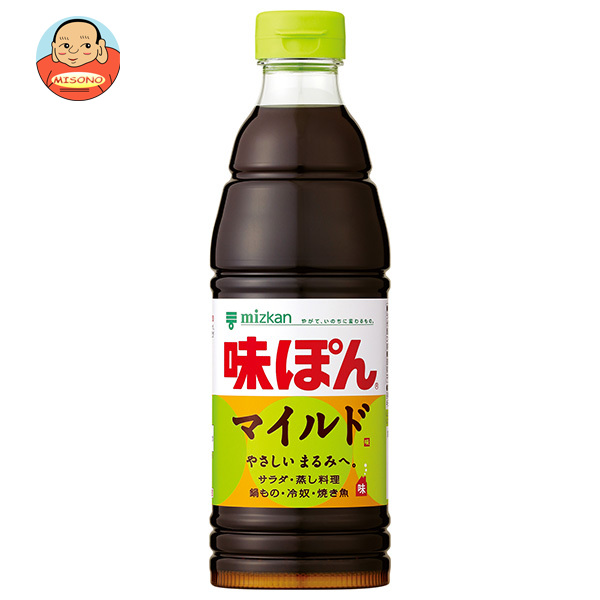 ミツカン 味ぽん MILD 600ml×12本入×(2ケース)｜ 送料無料 ぽん酢 調味料 酢 ポン酢
