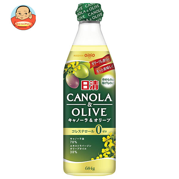 日清オイリオ 日清キャノーラ&オリーブ 684g×12本入｜ 送料無料 オリーブ 調味料 食用油 キャノーラ 油 オイル