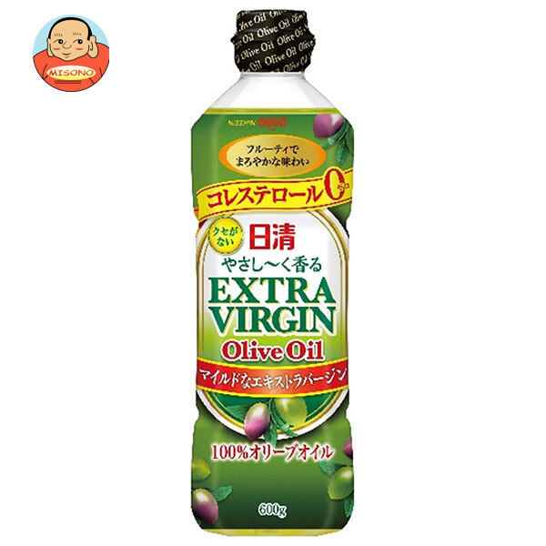 日清オイリオ 日清やさし〜く香る エキストラバージンオリーブオイル 600gペットボトル×10本入×(2ケース)｜ 送料無料 オリーブオイル 調味料 食用油 PET