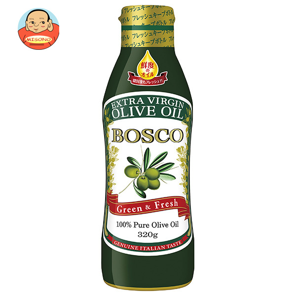 日清オイリオ BOSCO(ボスコ) エキストラバージンオリーブオイル 320g×8本入×(2ケース)｜ 送料無料 オリーブオイル 調味料 食用油