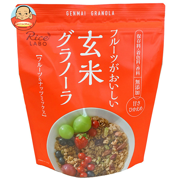 幸福米穀 玄米グラノーラ フルーツ&ナッツミックス 250g×15袋入｜ 送料無料 一般食品 健康食品 シリアル 袋 甘さひかえめ