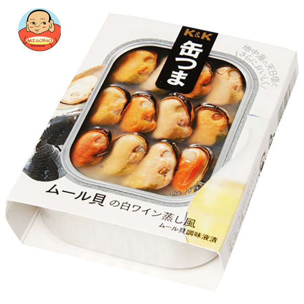 【送料無料・メーカー/問屋直送品・代引不可】国分 K&K 缶つま ムール貝の白ワイン蒸し風EO 角3号B缶 95g×6個入×(2ケース)