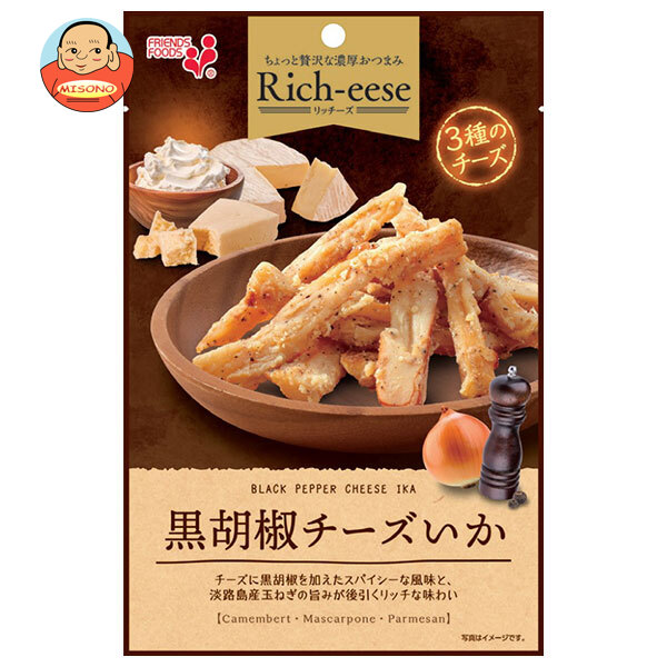 井上食品 Rich-eese(リッチーズ) 黒胡椒チーズいか 45g×10袋入×(2ケース)｜ 送料無料 いか チーズ 黒胡椒 おつまみ お菓子 菓子