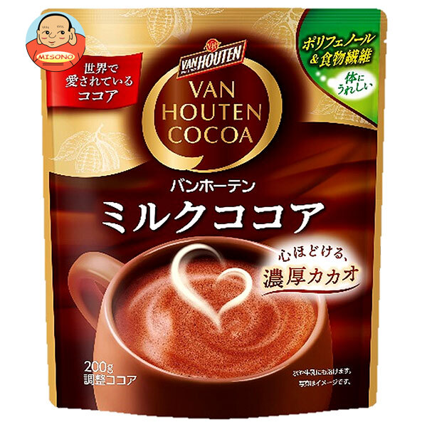 片岡物産 バンホーテン ミルクココア 200g×12個入×(2ケース)｜ 送料無料 インスタント 粉末ドリンク ココア 嗜好品