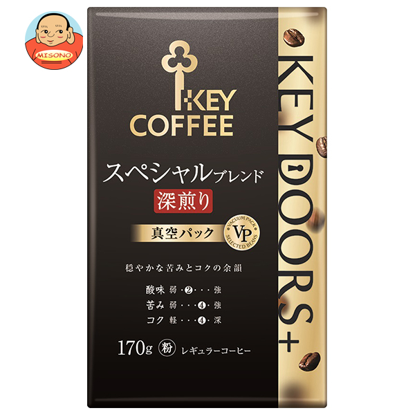 キーコーヒー KEY DOORS+ スペシャルブレンド 深煎り(粉) 170g×6袋入×(2ケース)｜ 送料無料 レギュラーコーヒー 珈琲 VP