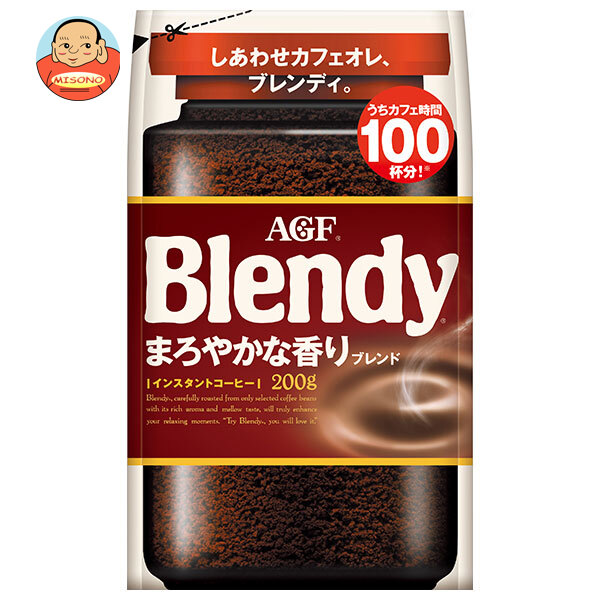 AGF ブレンディ まろやかな香りブレンド 200g袋×12袋入｜ 送料無料 コーヒー インスタントコーヒー 珈琲 Blendy 詰め替え