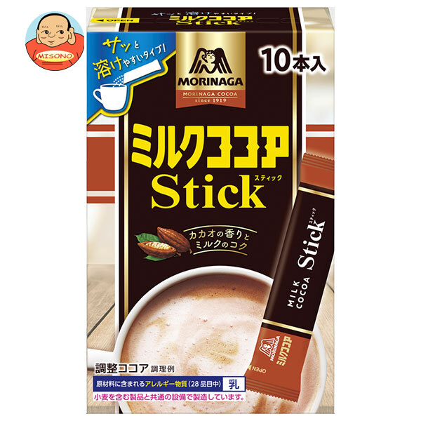森永製菓 ミルクココアスティック 120g(12g×10本)×50箱入｜ 送料無料 ココア 飲料 スティックタイプ