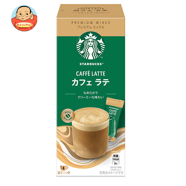 ネスレ日本 スターバックス プレミアム ミックス カフェラテ (18g×4P)×24箱入｜ 送料無料 スティックコーヒー カフェラテ 珈琲 スタバ