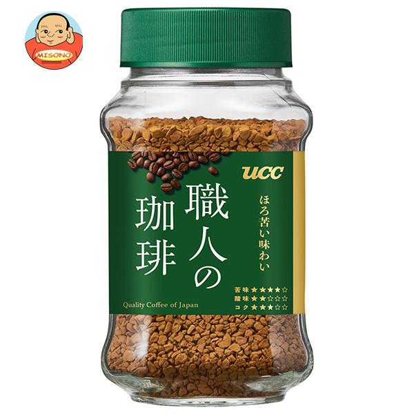 UCC 職人の珈琲 ほろ苦い味わい 66g瓶×12本入×(2ケース)｜ 送料無料 コーヒー 珈琲 インスタント ビン