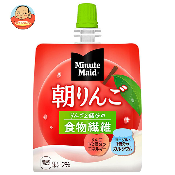 ［15％ポイントUP］【オフクーポン】コカコーラ ミニッツメイド 朝リンゴ 180gパウチ×24本入×(2ケース)｜ 送料無料 ゼリー飲料 朝食 カルシウム フルーツ 2304cccp458 2605jcmm