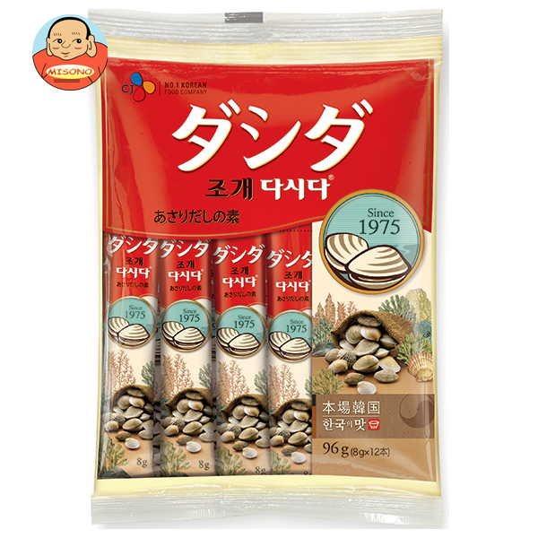 CJジャパン あさり ダシダ スティックタイプ 96g袋(8g×12袋)×10袋入×(2ケース)｜ 送料無料 調味料 韓国 ダシダ 万能調味料 だし だしの素
