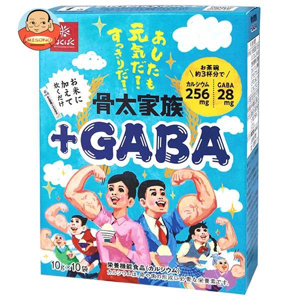 はくばく 骨太家族 +GABA 100g(10g×10袋)×12個入×(2ケース)｜ 送料無料 一般食品 麦 栄養機能食品 カルシウム
