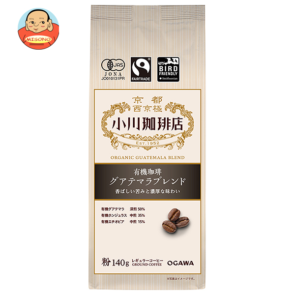 小川珈琲 有機珈琲 グアテマラブレンド 粉 140g×5袋入×(2ケース)｜ 送料無料 嗜好品 コーヒー類 グアテマラ 珈琲 粉 有機 JAS
