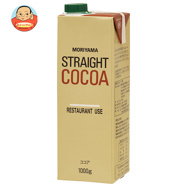 守山乳業 MORIYAMA ストレートココア(口栓付) 1000g紙パック×6本入×(2ケース)｜ 送料無料 アイスココア 1l 1L 紙パック