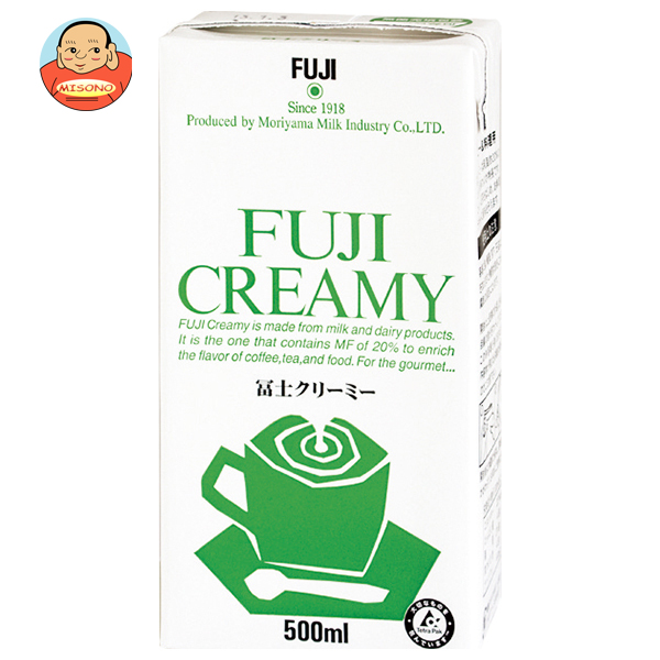 守山乳業 冨士 クリーミー 500g紙パック×12本入｜ 送料無料 クリーミー   紙パック テトラパック 嗜好品