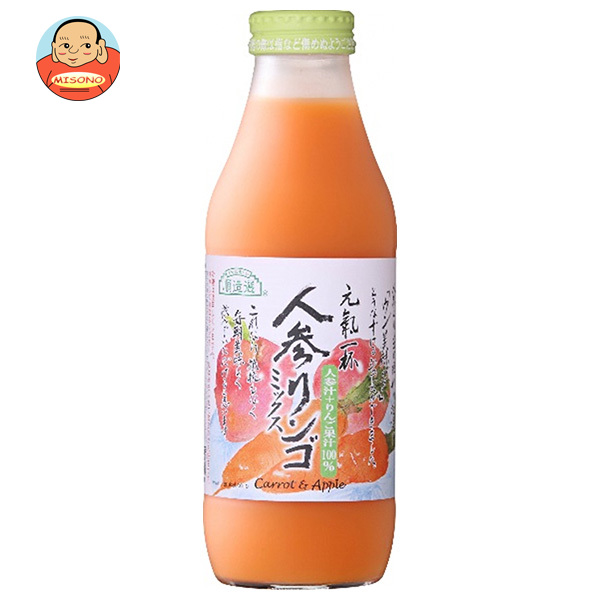 マルカイ 順造選 人参りんごミックス 500ml瓶×12本入×(2ケース)｜ 送料無料 にんじんジュース 野菜ジュース にんじん りんご リンゴ キャロット 野菜